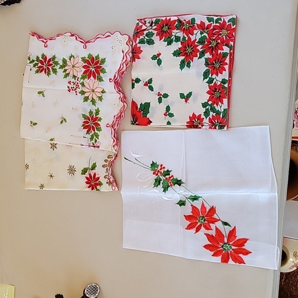 Vintage Christmas Handkerchiefs - 4